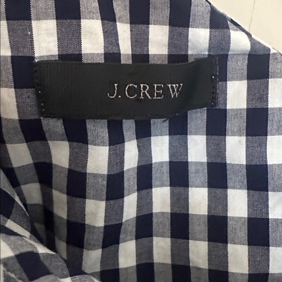 J. Crew Gingham One Shoulder Ruffle Blouse - Picture 4 of 14